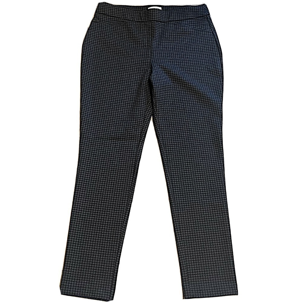 🆕 Calvin Klein houndstooth high rise stretch pull on skinny pants g…
